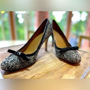 TALBOT’S Tweed Heels with Bow Accents